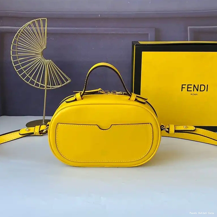 Affordable Leather O'Lock In Mini Calf Case Fendi Yellow Camera 0622